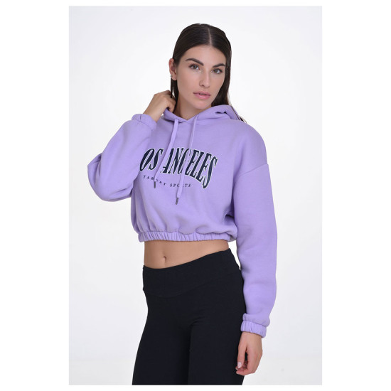 Target Γυναικείο φούτερ Loose Cropped Hoodie Fleece "Los Angeles" Target Γυναικείο φούτερ Loose Cropped Hoodie Fleece "Los Angeles"